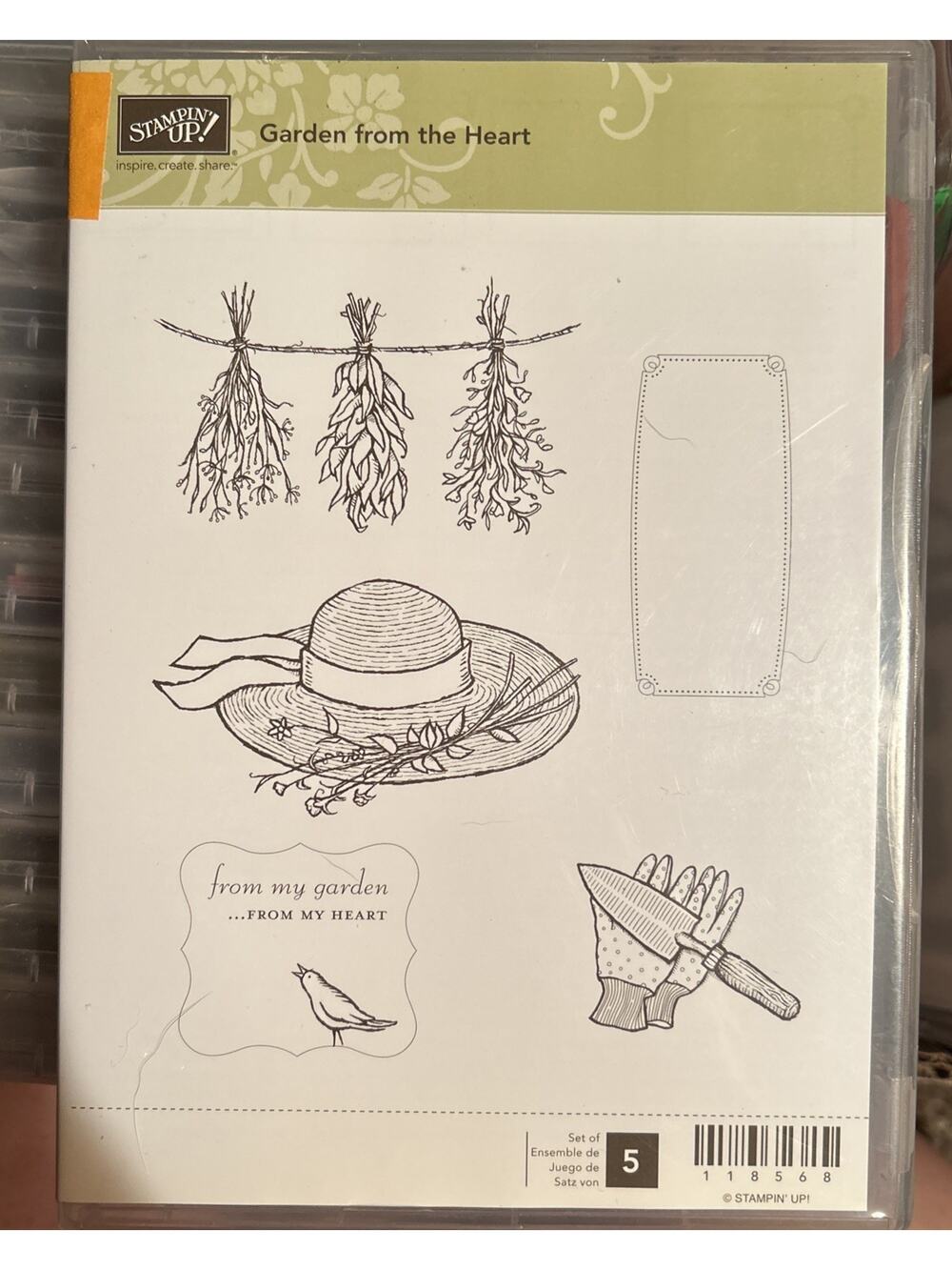 Stampin' Up! Rubber Garden From The Heart stamps